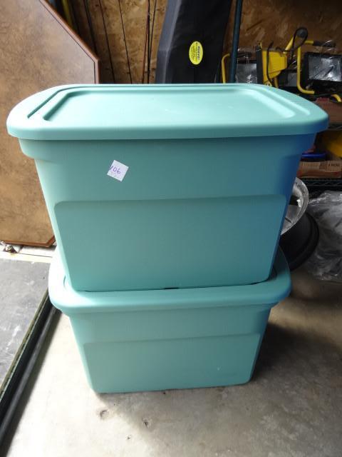 lot 106 image: Sterilite ultra tote box. 73 qt....