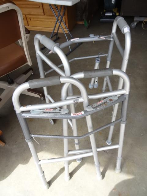 lot 126 image: 2 folding walkers...