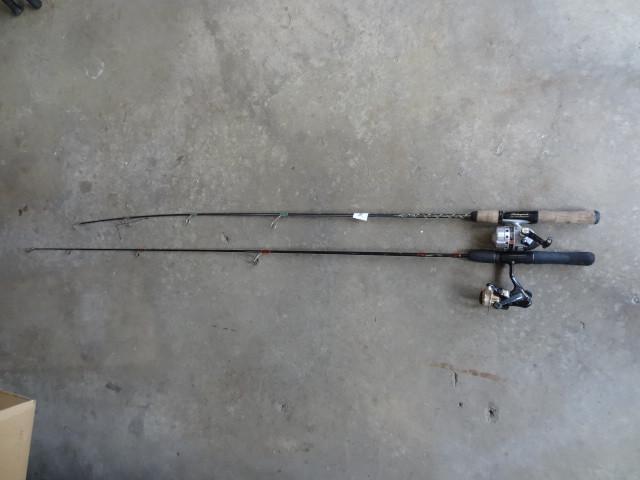 lot 140 image: Daiwa and Shakespeare reels with ro...