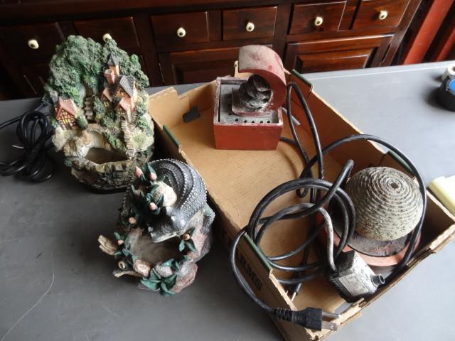 lot 154 image: 4 table top water features. 2 work....