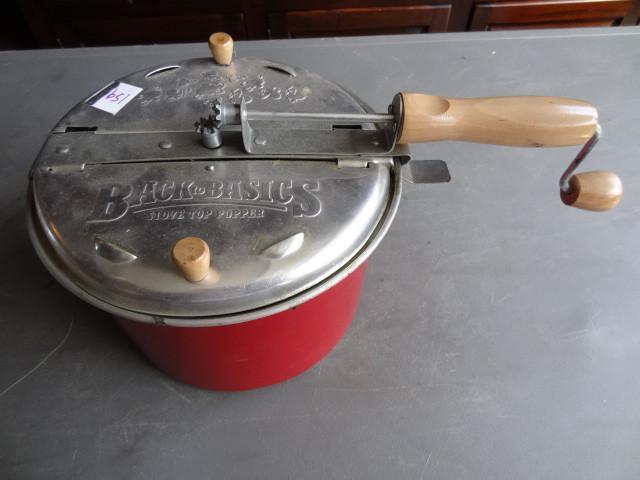 lot 159 image: Back to basics stove top popcorn po...