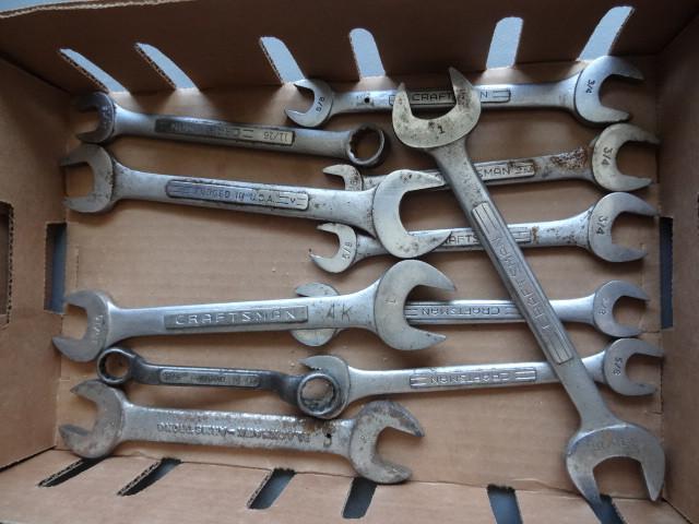 lot 181 image: Misc craftsman wrenches. Open end s...