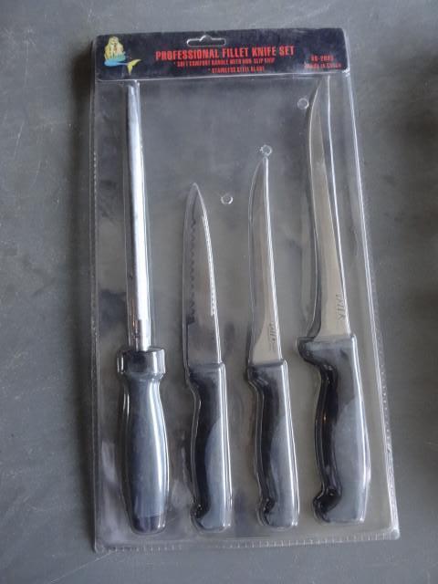 lot 198 image: 4 piece pro filet knife set...