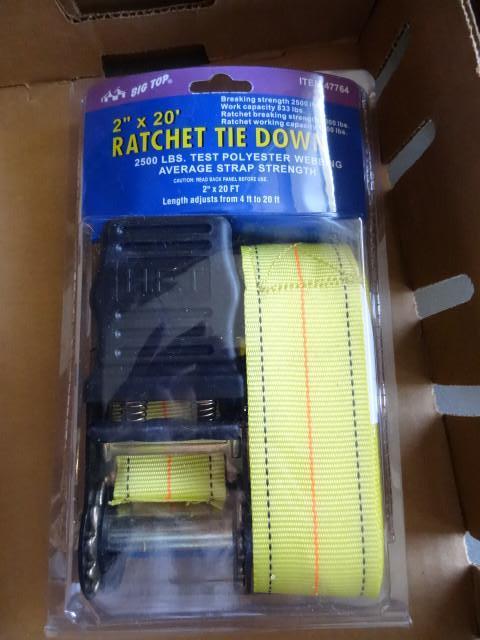 lot 200 image: 2&quot x 20 ratchet tie down. New...