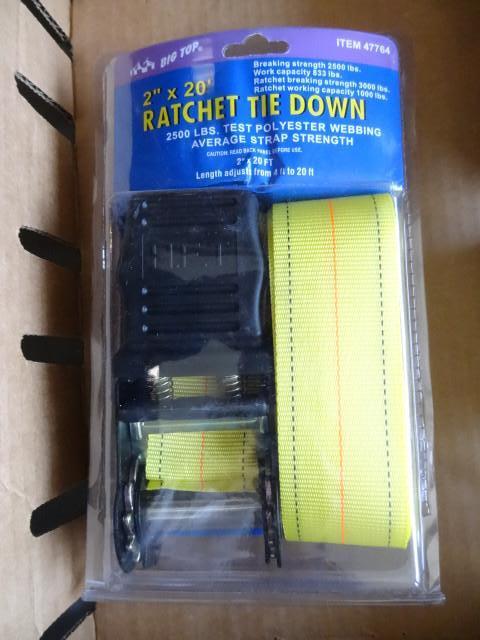 lot 201 image: 2&quot x 20 ratchet tie down. New...