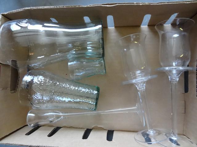 lot 203 image: Coca Cola glasses . 3 candle holder...