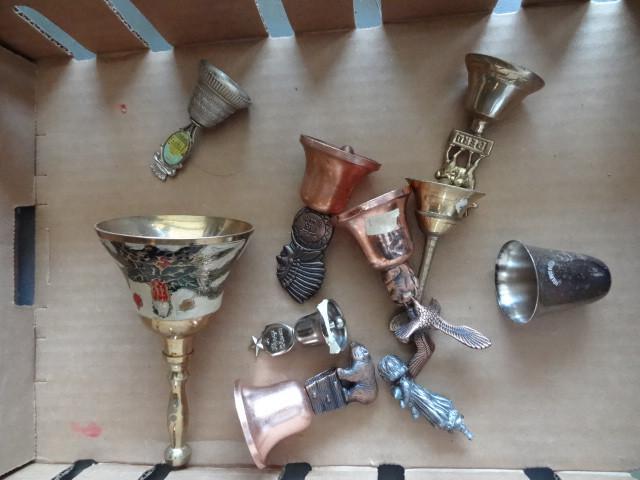 lot 206 image: Misc copper and brass bells...