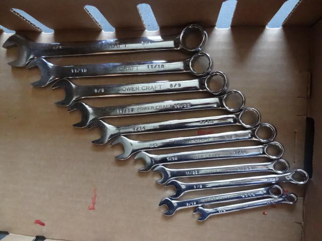 lot 207 image: Power craft 11 piece wrench set. St...