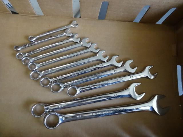 lot 208 image: Power craft 11 piece wrench set. Me...