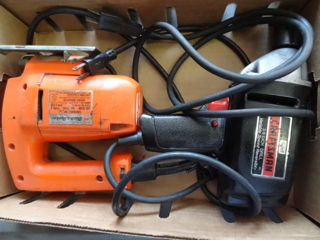 lot 222 image: Electric drill and jig saw...