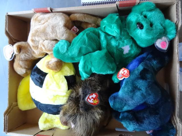 lot 244 image: 5 beanie baby animals...