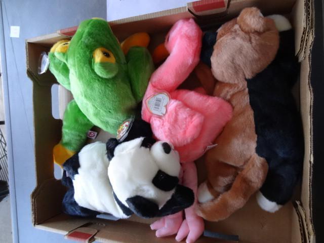 lot 246 image: 4 large beanie baby animals...