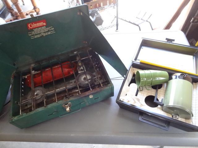 lot 272 image: White gas coleman stove. 12 volt co...
