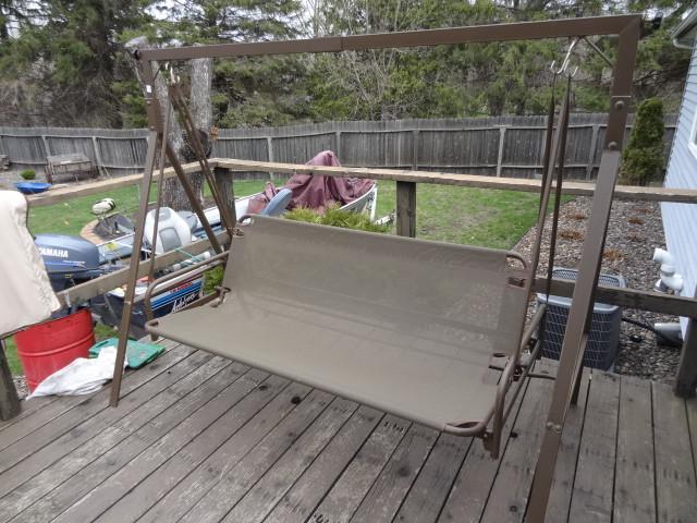 lot 68 image: Outdoor patio swing. Metal frame. 8...