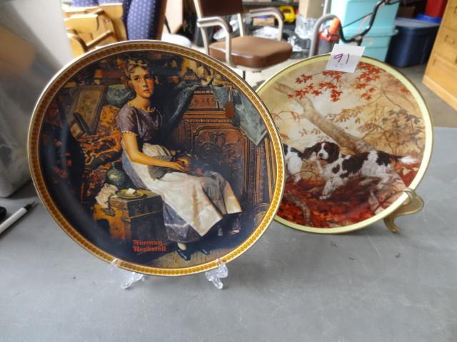 lot 91 image: Norman Rockwell plate. Porcelain ga...