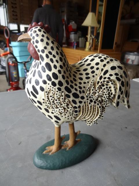 lot 95 image: Folk woods wood rooster. Alice Stro...