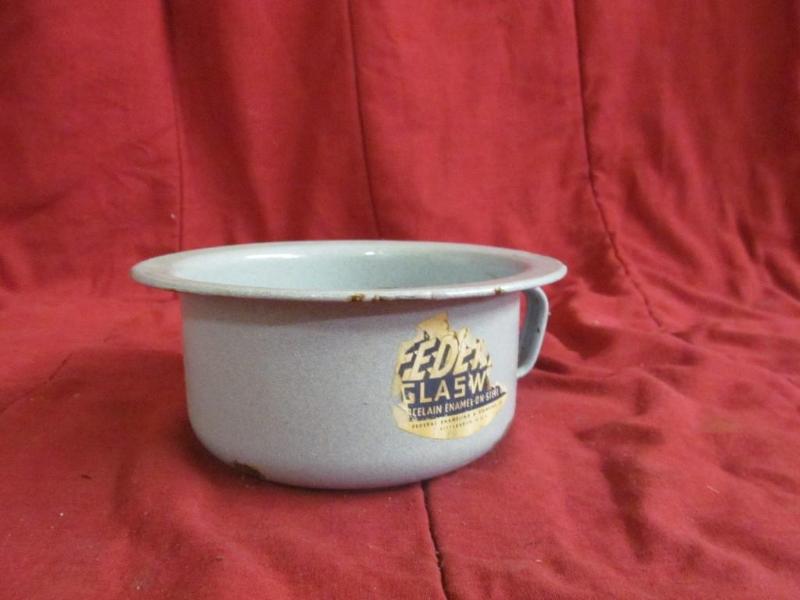 lot 160 image: Potty Chair Blue Enamel Pot...