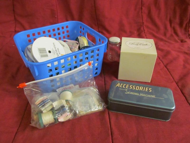 lot 162 image: Sewing Ribbon, Thread, Accessories,...
