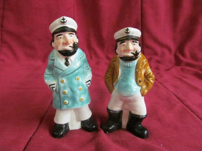 lot 170 image: Pair of Sailors 5 in Tall Salt and ...