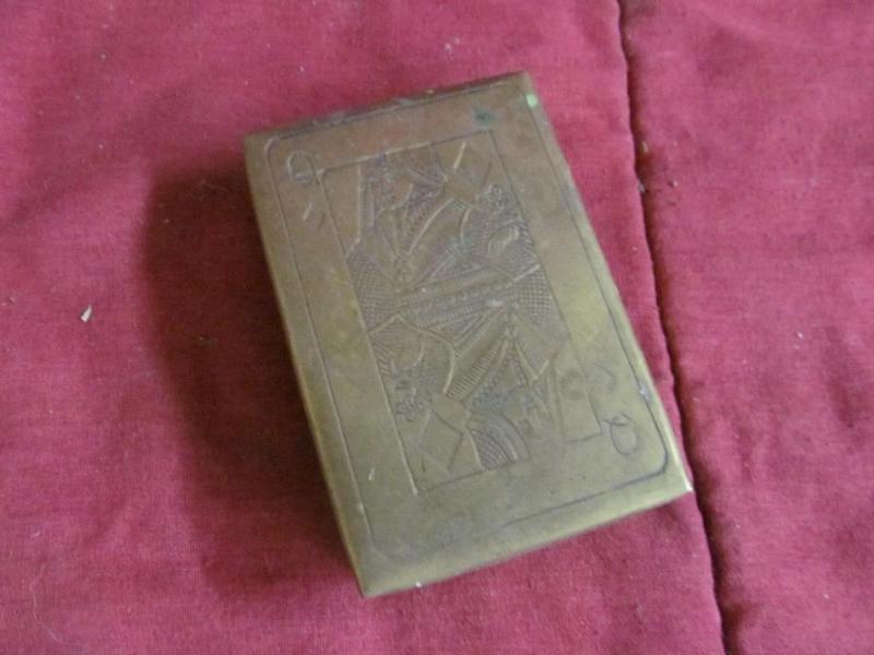 lot 210 image: Brass Card Deck Container...