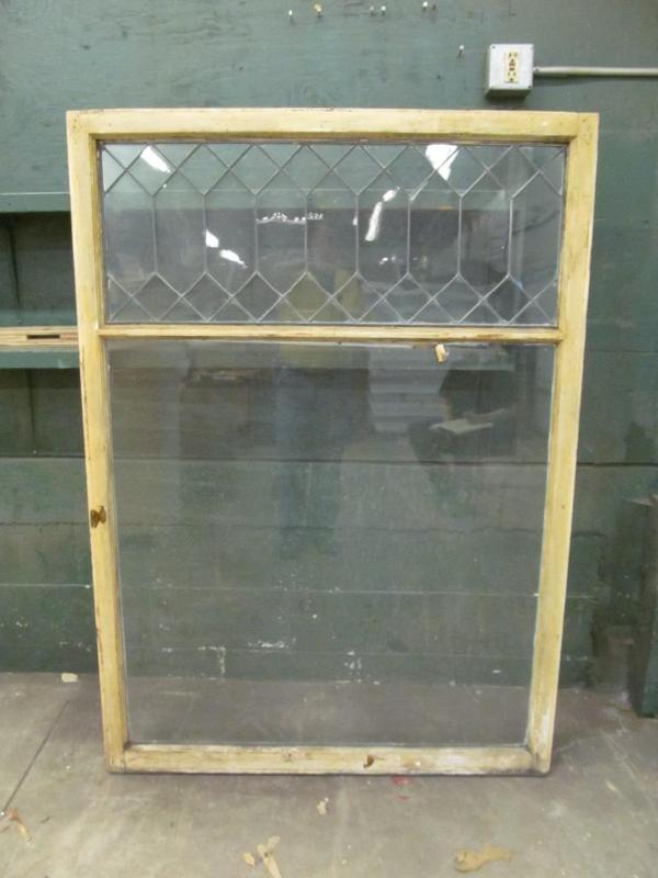 lot 222 image: Vintage Lead Glass Window 61 12 in...