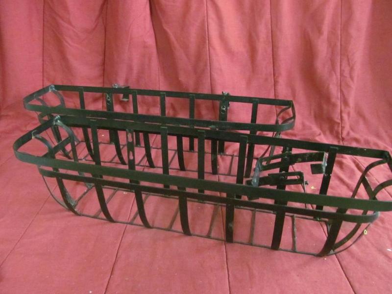 lot 65 image: 2 Metal Window Box Planters 30 in x...