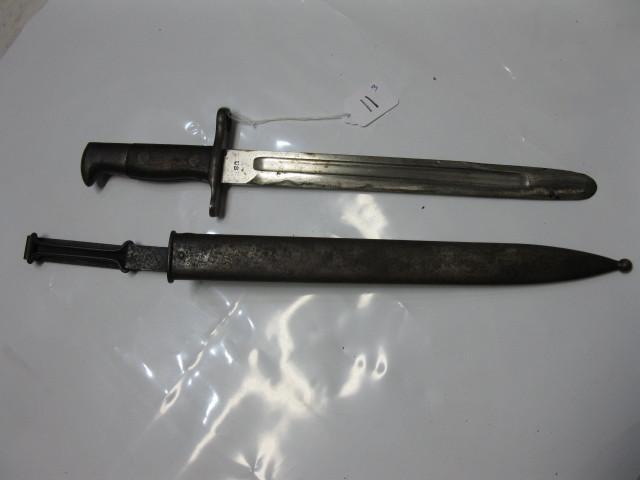Krag bayonet and scabbard...