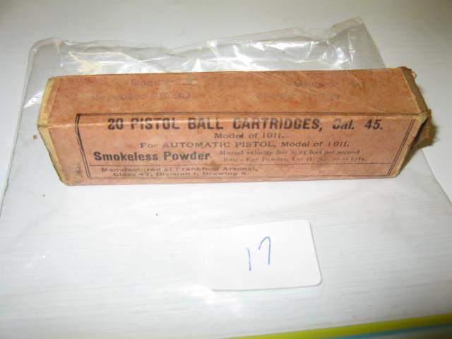 lot 17 image: .45 Military Handgun, 20 rounds, ra...