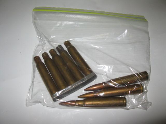 lot 45 image: 30.06, rifle ammo, 8 rounds, 5 blan...