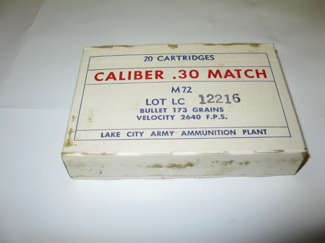 lot 52 image: 30.06, Lake City rifle ammo, 20 rou...
