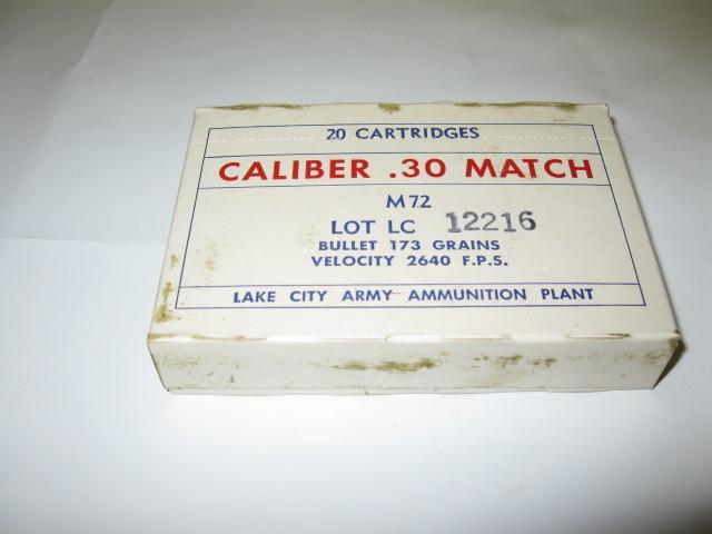 lot 53 image: 30.06, Lake City rifle ammo, 20 rou...
