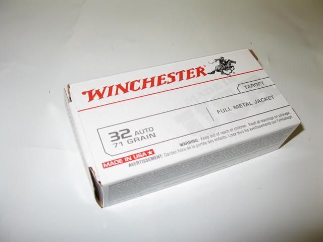 lot 81 image: 32 Auto, Winchester 71 Gr FMJ handg...
