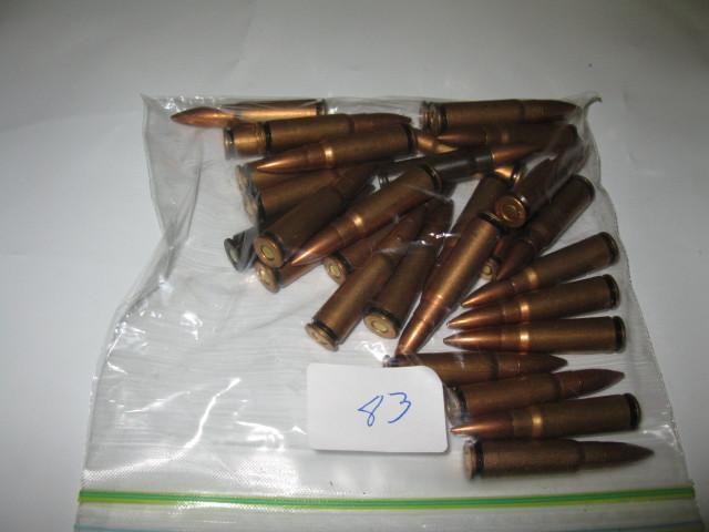 lot 83 image: 7.62X39, AKSAK rifle ammo, 30 roun...