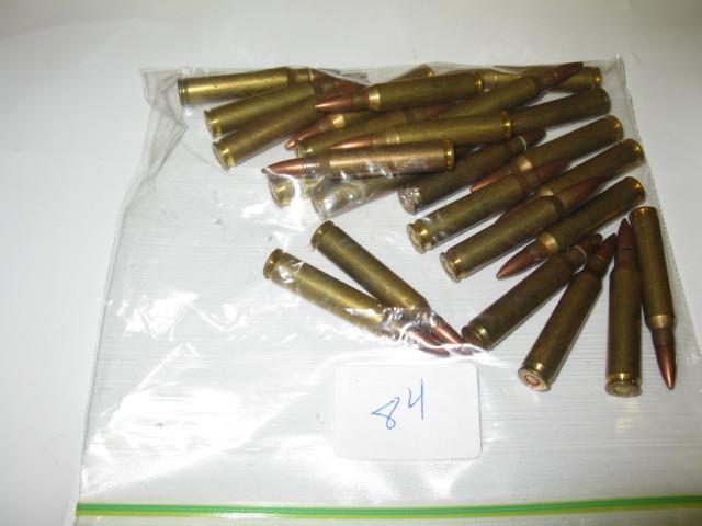 lot 84 image: 223, rifle ammo, loose in bag, 25 r...