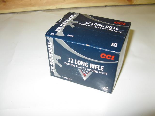 lot 91 image: 22 LR, CCI AR Tactical ammo, 375 ro...
