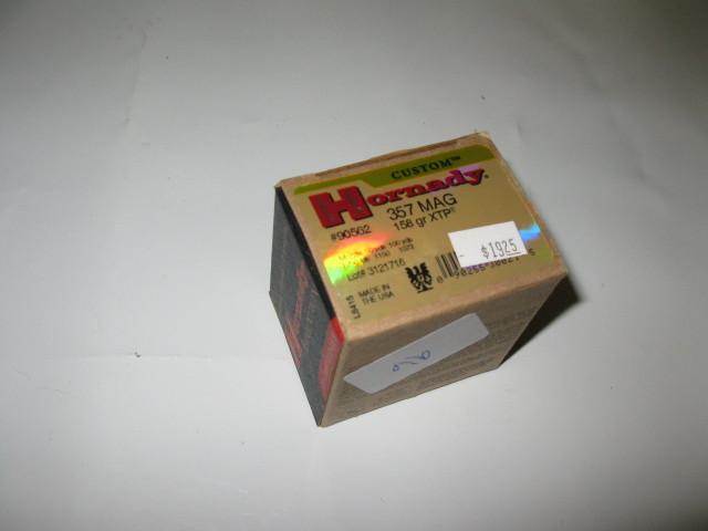 lot 96 image: 357 Mag, Hornaday, 158 Gr XTP, 25 r...
