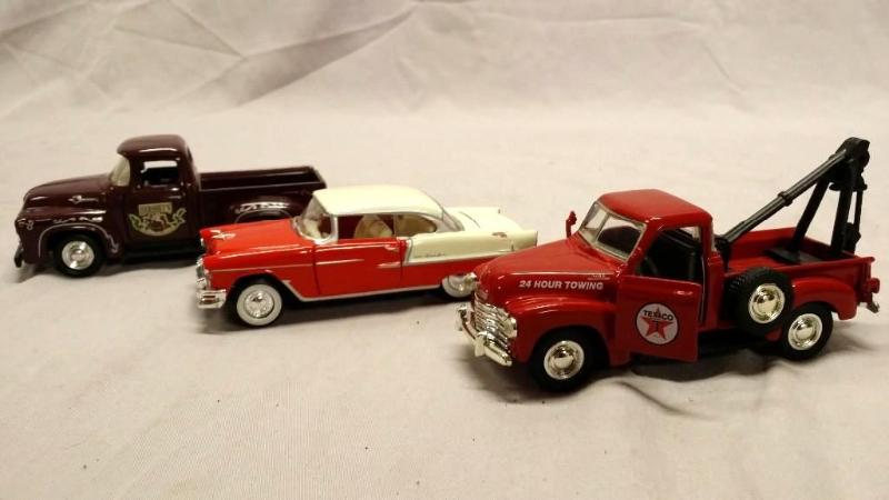 3 Die cast cars including Herseys...