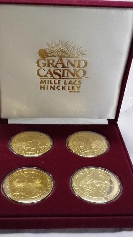 4 Grand Casino $5.00 Collector Coin...