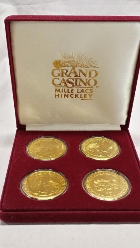 4 Grand Casino $5.00 Collector Coin...