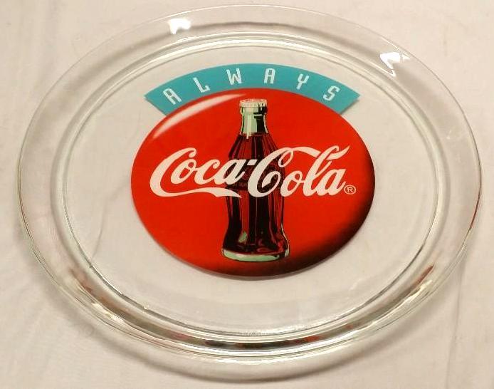 Glass Coca-Cola serving tray 13&quo...