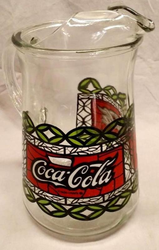 Glass Coca-Cola serving pitcher, no...