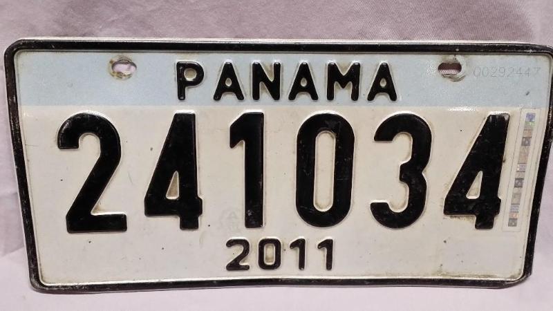 Genuine Panama License Plate Metal....