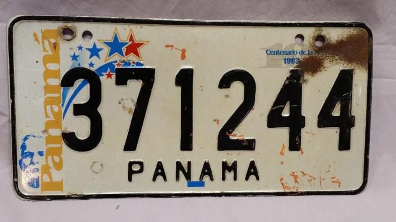 Genuine Panama License Plate Metal....
