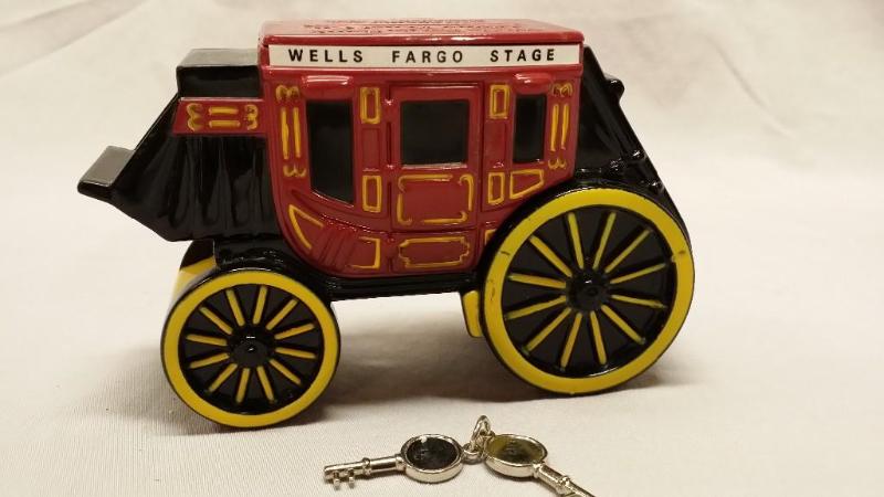 Wells Fargo Die Cast Bank with keys...