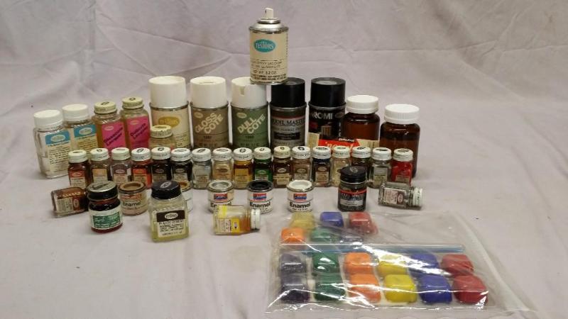 Lot of Testor Paints and other mode...