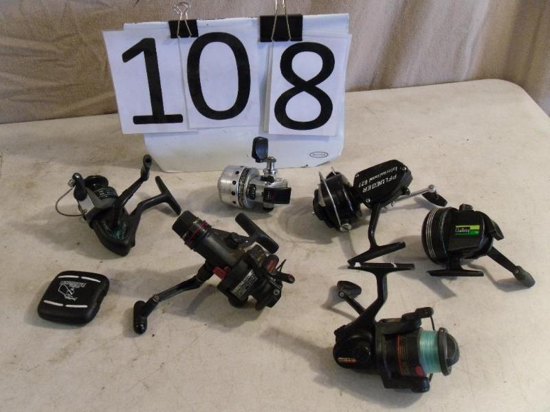 lot 108 image: Lot of 6 Assorted Fishing Reels. Br...