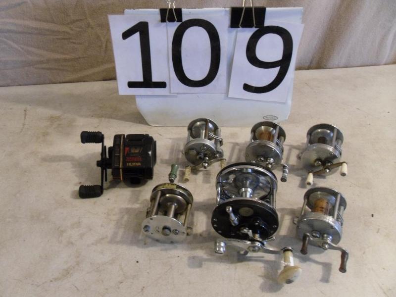 lot 109 image: Lot of 7 Assorted Fishing Reels. So...