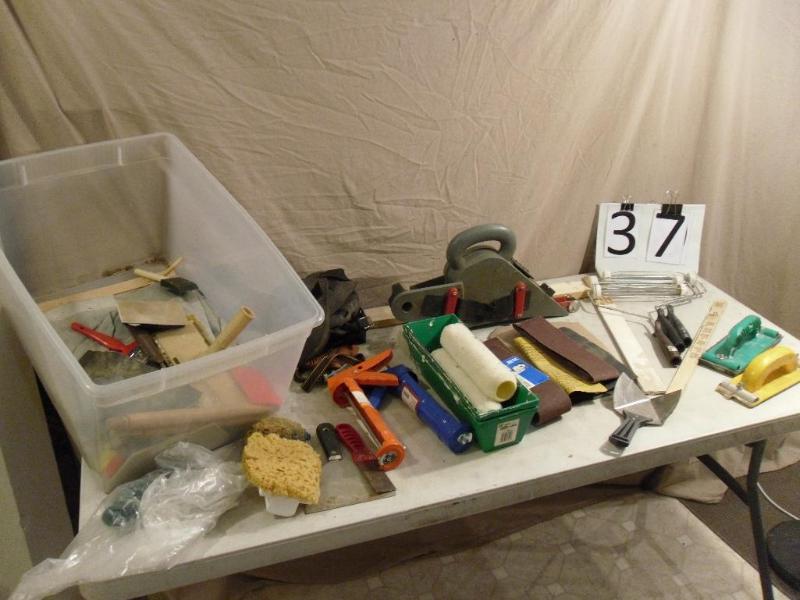 lot 37 image: Tote (no lid) Full of Painting and ...