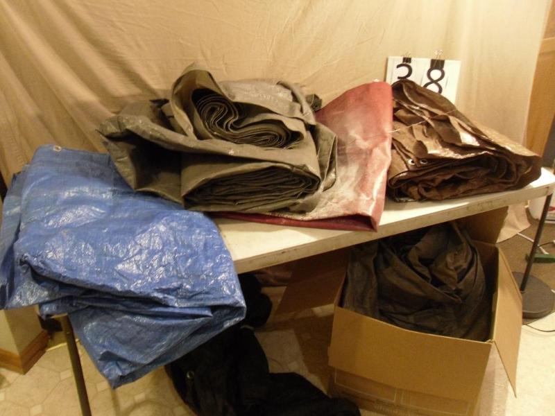 lot 38 image: Lot of 6 Assorted Tarps. Sizes and ...