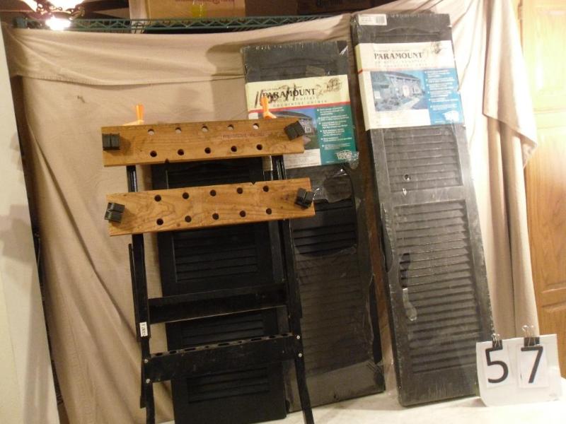 lot 57 image: 5 Plastic shutters and folding port...